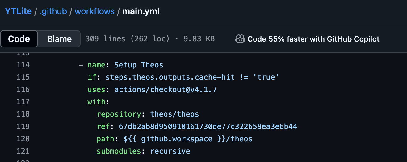 Theos in YTLite build